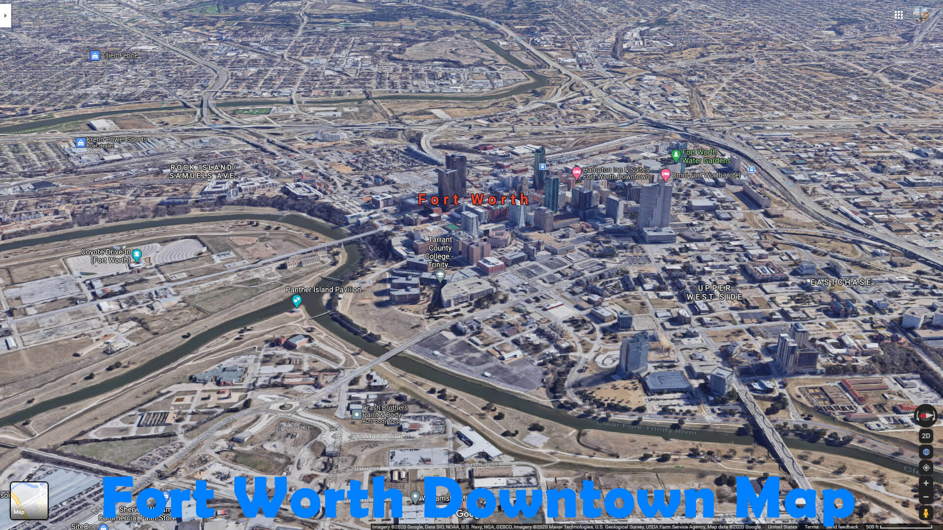 Fort Worth Downtown Map